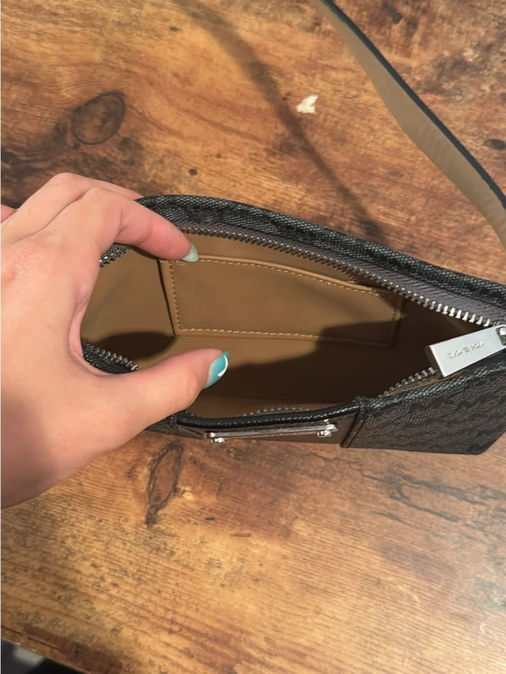 Michael Kors Black and Tan Logo Belt Bag